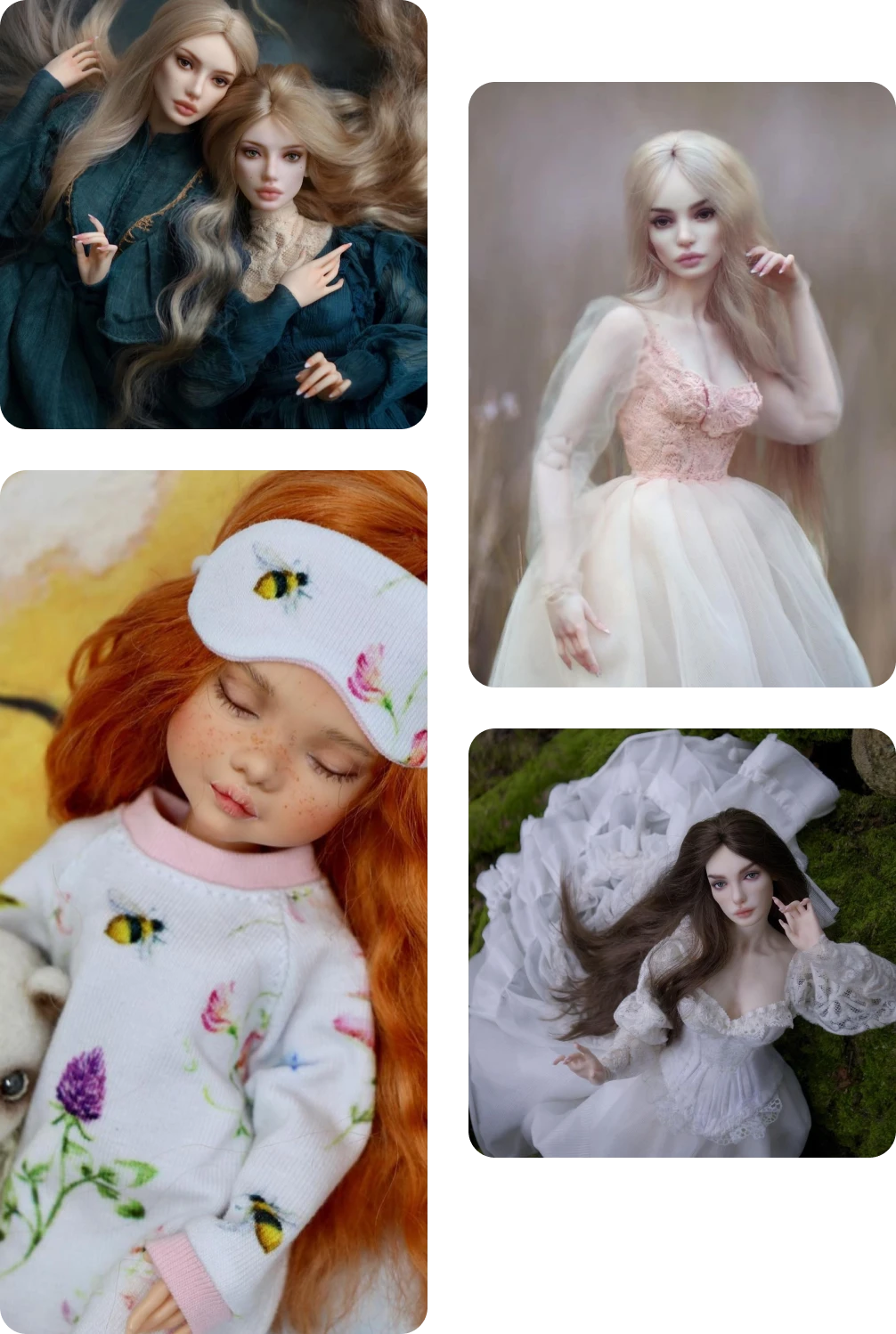 Handcrafted dolls and collectible accessories